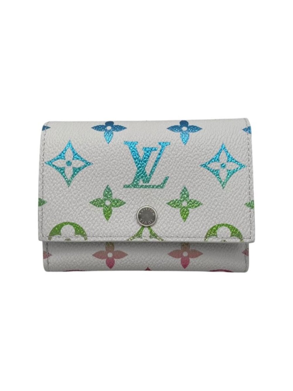 Louis Vuitton Trifold Wallet Victor Monogram Iridescent Gray